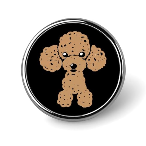バッジ 円形 徽章 トイプードル 犬 萌え かわいい 缶バッジ 胸章 ピンバッチ ボタンブローチ 25mm おしゃれ ネクタイピン コレクション バッグ飾 帽子 胸飾り かばん掛け 工芸品 取付簡単 男女兼用 プレゼント