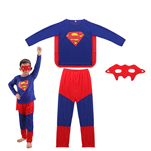 Superhelden Kostüm Kinder, Halloween Kostüm für Kinder, Kinder Anime Held Kostüm mit Masken, Kinder Cosplay Kostüm, Cosplay Kostüme für Jungen, perfekt für Fasching, Karneval & Cosplay Cover