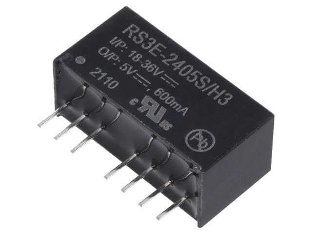Convertisseur DC/DC 3W RS3E-2405S/H3 RECOM pour isolation de tension 5VDC