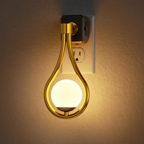 Image of Briignite LED Night Light, Night Lights Plug into Wall, 0-100LM Dimmable Nightlight, 330 Rotating with Dusk to Dawn Sensor, Adjustable Brightness for Kids, Bathroom, Bedroom, Hallway, Stairway