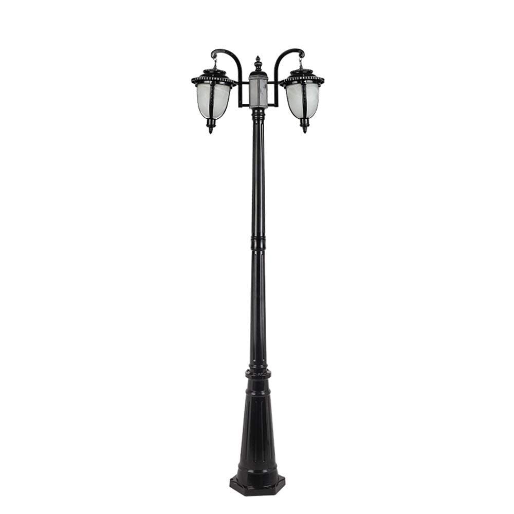 Lampe sur poteau E27 de 280 cm à 2 lumières pour jardin
