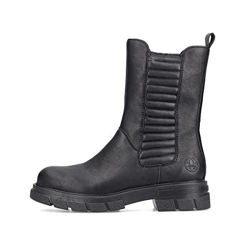 Rieker Damen Klassische Stiefeletten Z9181, Frauen Stiefeletten,Kurzstiefel,uebergangsschuhe,uebergangsstiefel,Boots,schwarz (00)… – Ansicht 5