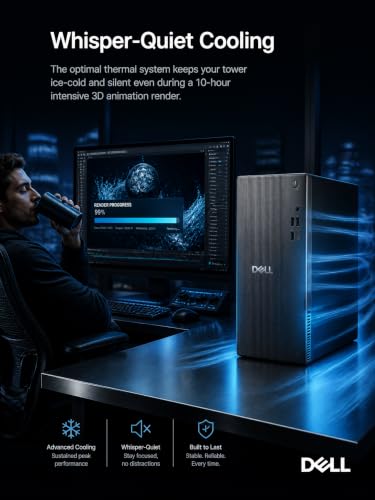Image of Dell Tower Computer Desktop Intel Ultra 7 265F RTX 5060 64GB 1TB Win 11 Pro