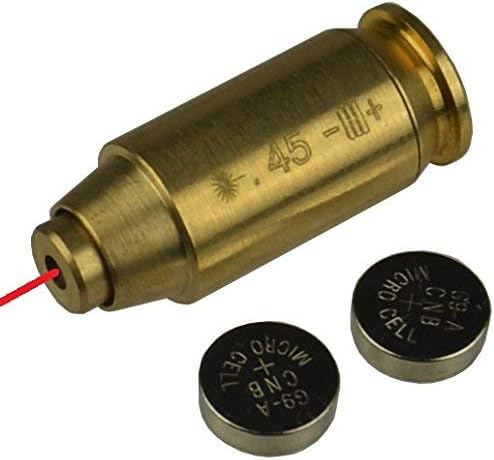 GRG 45ACP .45 Cartridge Pistol Laser Bore Sighter Boresighter Red Dot Laser US Seller, Made of Brass