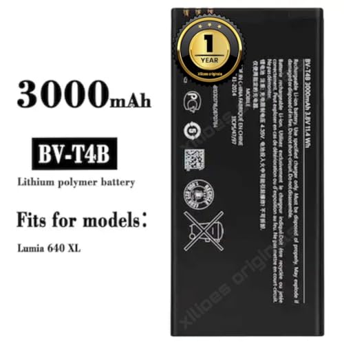 Image of BV-T4B Battery for Nokia Lumia 640 XL 640XL RM-1096 RM-1062 RM-1063 RM-1064 RM-1066 (3000mAh) Battery with 1 Year Warranty** (C285)