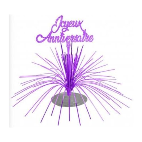 SV SURPRISEZ-VOUS - Centre DE Table Fontaine Anniversaire 27CM Violet
