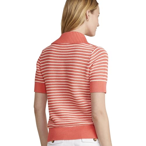 Image of Vineyard Vines Women's Open-Stitch Short-Sleeve Polo Sweater