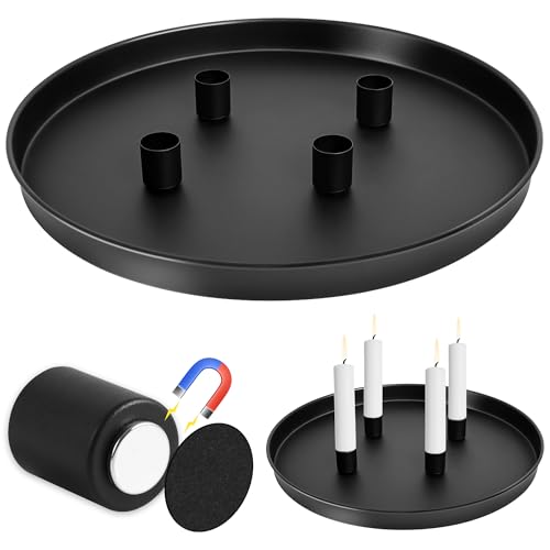 Gucass Magnet Kerzentablett für Advent Ø 30,5 cm mit 4 magnetischen...