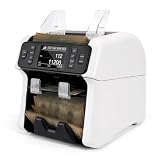  NUCOUN Denominazione mista Denomination Money Counter Machine,Valore misto Bill Counter e Sorter,con tasca di rifiuto,Multi Valuta Contatore di banconote, rilevamento contraffazione 2 CIS/UV/MG/IR,4