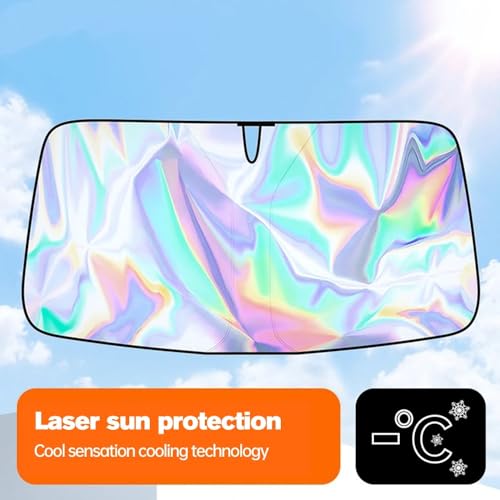 Parasol para parabrisas coche bloquea los rayos UV con reflector solar de alta densidad 4