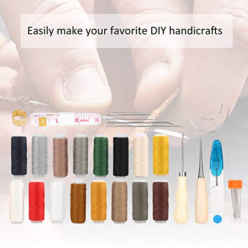 Kit de ferramentas para artesanato em couro, kit de costura para artesanato em couro 48 unidades Kit