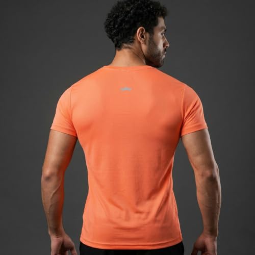 Image of Round Neck Moisture Absorbing Performance Half Sleeve Slim Fit T-Shirt for Men | Quick Dry Technology | Light Weight & Breathable Fabric | Ideal for Indoor & Outdoor Physical Activity