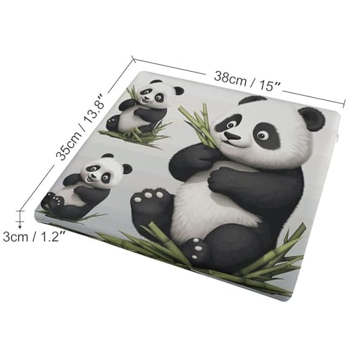 Coussin de sol de méditation panda en mousse à mémoire de forme 37x35cm