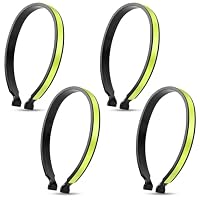 4 Pinces à Pantalon Vélo Réfléchissantes - Ajustables, Sécurité Nuit - Pour Cyclisme, Course, Extérieur