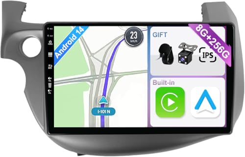 YUNTX [8GB+256GB] Android 14 Autoradio für Honda Fit Jazz