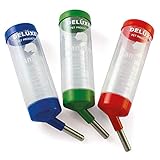 ARQUIVET Bebedero antigoteo para roedores 125 ml - Bebedero Agua para Hamsters, Conejos, cobayas - Boquilla de Metal Reforzada - Accesorios para jaulas de roedores