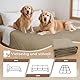 GYURO wasserdichte Hundedecke, beidseitig verwendbar, robuste Hundematte für Sofa und Bett, waschbar für Hunde und Katzen (Dunkles Khaki + Khaki, 137 * 208CM)
