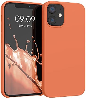 kwmobile TPU Silicone Case Compatible with Apple iPhone 12 mini - Case Slim Phone Cover with Soft Finish - Fruity Orange