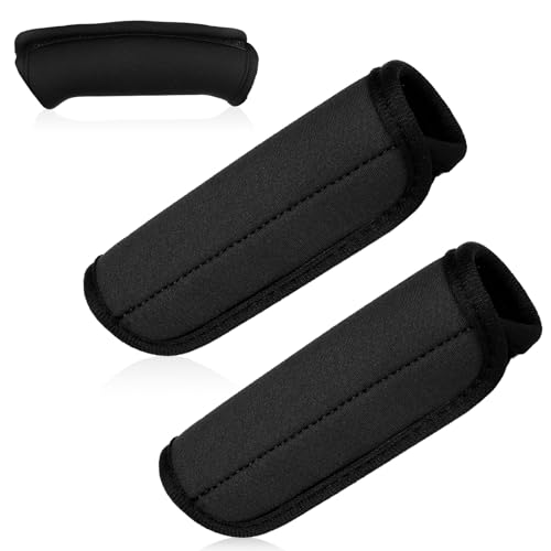 2PCS Luggage Handle Wrap, Comfort Soft Luggage Handle Wraps for Suitcases, Bag Suitcase Handles Wraps for Suitcase Grip Covers, Bag Car Travel Accessories(Black)