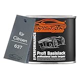 TRISTARcolor Pintura automotriz Bote listo para pulverizar para Citroen 637 Bleu De Bregancon Metallic Pintura base 0,5L