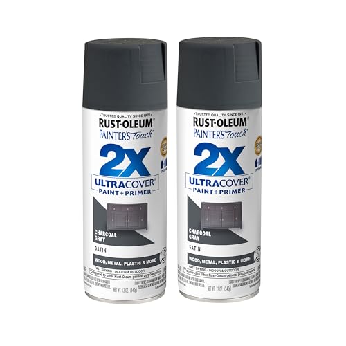 Rust-Oleum Painters Touch 2X Ultra Cover Spray Paint Satin Charcoal Gray