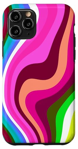 Liquid Swirl Retro 60s 70s Aesthetic Indie Hippie Funky �X�}�z�P�[�X iPhone 11 Pro �p