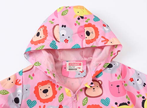 Image of TUIJI Toddler Boys Girls Cartoon Print Zip Jacket Hooded Trench Lightweight Kids Coats Windbreaker Casual Outerwear