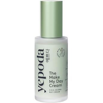 Yepoda The Make My Day Cream Moisturising Slow Aging Day Cream with Cica. Vegan Korean Face Cream for Radiant Skin and All Skin Types. 50 ml