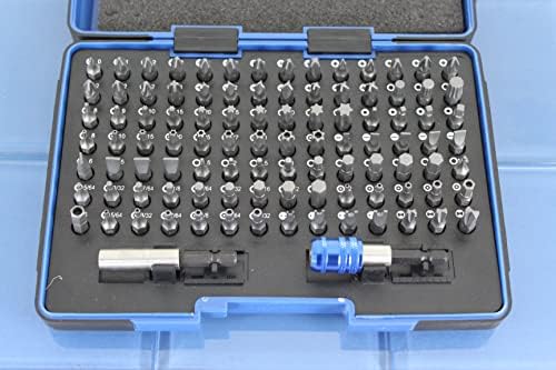 TMAX 100 Piece Impact Ready Security Bits Screwdriver Set Kit with 2 Quick Chucks