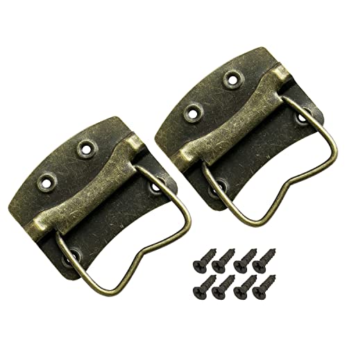 HMF 6497 möbelhandtag, 54 x 55 mm, brons vintage möbelhandtag, 2 stycken