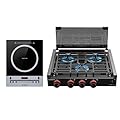 CAMPLUX Induction Cooktop and 21-Inch Propane RV Cooktop Combo
