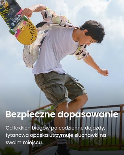 Shokz OpenMove Bezprzewodowe Bluetooth słuchawki z technologią przewodnictwa kostnego i odporne na pot Bluetooth z mikrofonem do sportu Gray