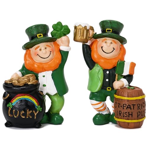 Valery Madelyn St Patricks Day Leprechaun Figurine Home Decor, 2