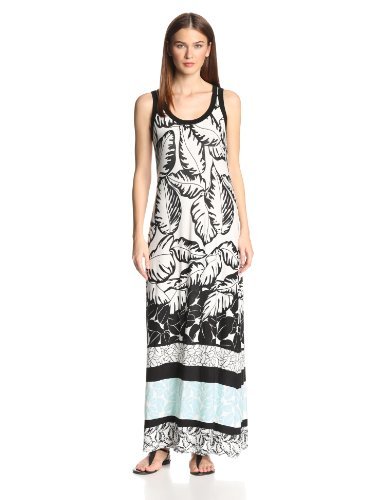 Karen Kane Womens Polynesian Print Maxi Dress | Desertcart Brunei