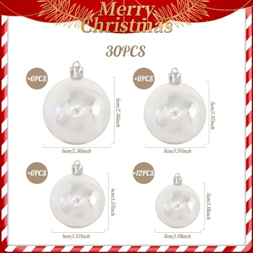 Boules de Noël irisées transparentes légères qui ne cassent pas - 6