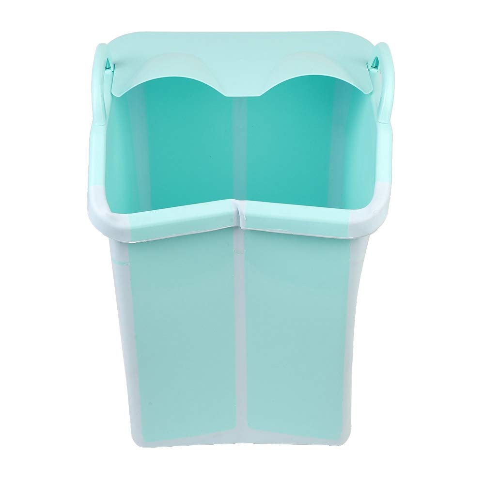 Vasca per pediluvio pieghevole con sfere massaggianti, vasca per pediluvio a immersione profonda, per terapia di rilassamento a casa, design pieghevole portatile, materiale PP (Secchio per pediluvio