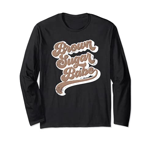 Brown Sugar Babe Proud Black Women African Pride Manga Larga