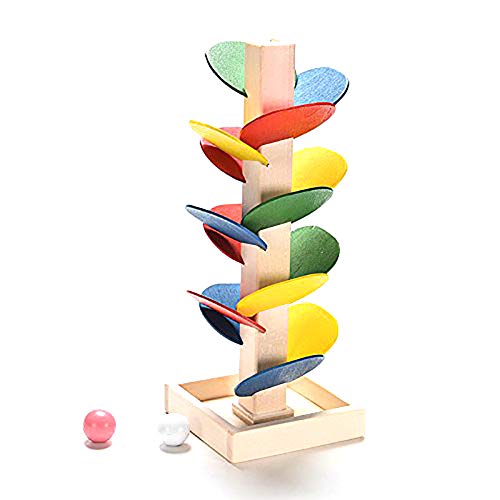 Zerodis Petal Slide Trackball Toy Marble Ball Puzzle Toy Árbol de Madera Puzzle Educativo Juguete para niños Regalo