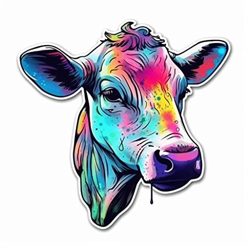 Cow Vinyl Decal Sticker For Car, Laptop, Tumbler, More. # 005683Color8 (8" X 8") #TOP10