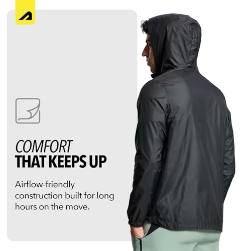 Image of Boldfit Men's Polyester Standard Length Windcheater Jacket, Lightweight & Wind-Resistant with Reflective Bike Jacket, Relaxed Fit-Stylish Windbreaker for Outdoor & Biking
