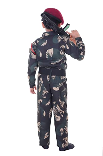 Image of Raj Costume Boys Superhero Costume Set with Mask | Blue Red Full Sleeve T-Shirt & Track Pants | Kids Fancy Dress for Birthday Party, School Function | Stretchable Comfortable | 6-7 Years