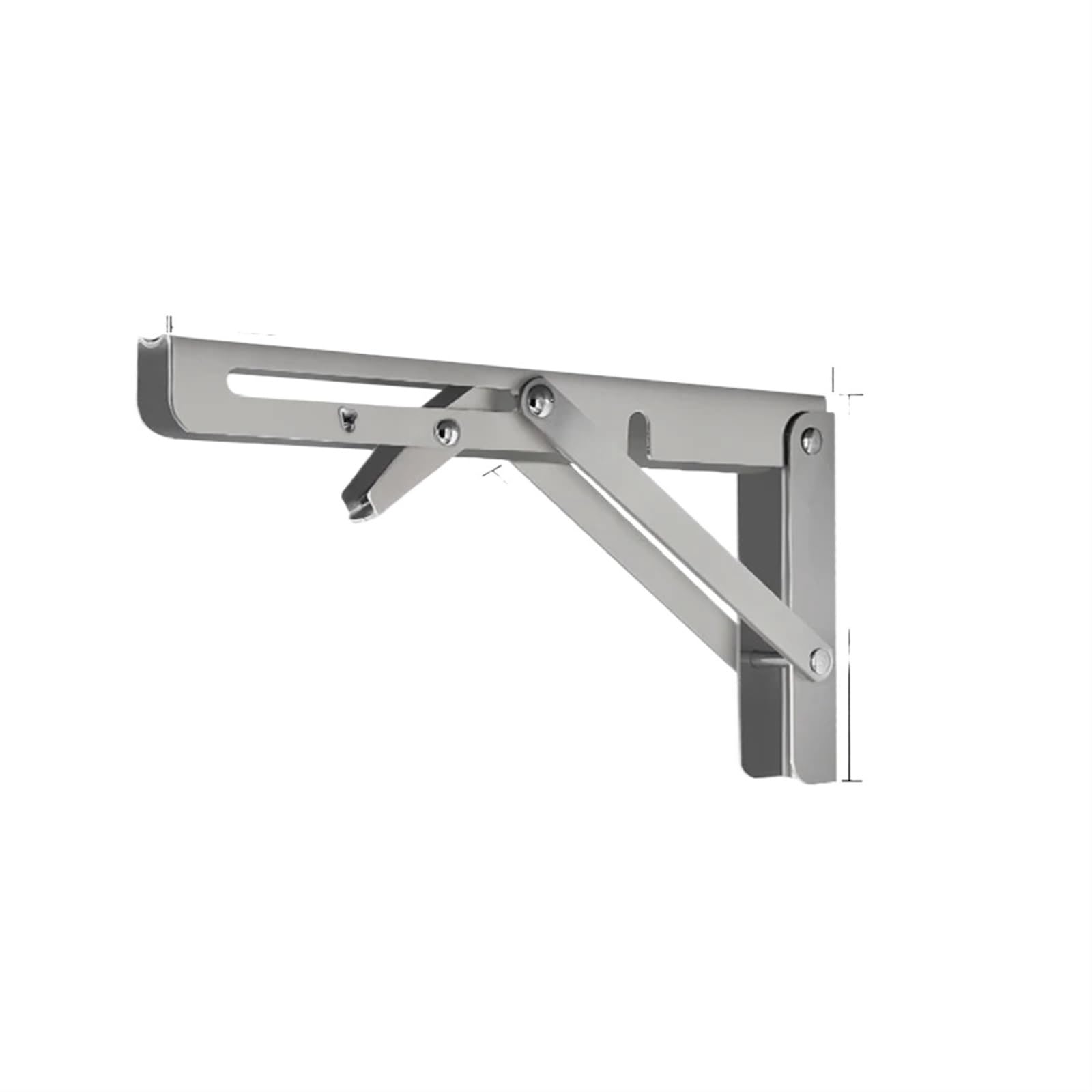 Składane wsporniki półek, 2 szt. Wspornik stalowy trójkątny składany wieszak ścienny półka podporowa narzędzia do obróbki drewna w tym akcesoria(Stainless,14 Inch)