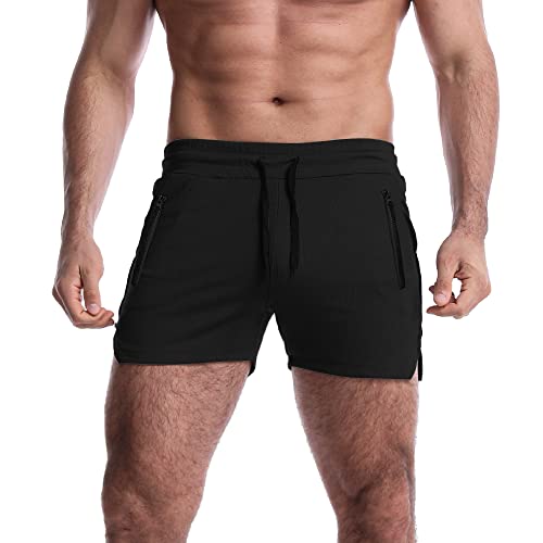 EVERWORTH Men's 3" Inseam Workout Shorts Quick Dry Gym Short Shorts Lightweight Shorts for Men with Liner and Zipper Pockets2