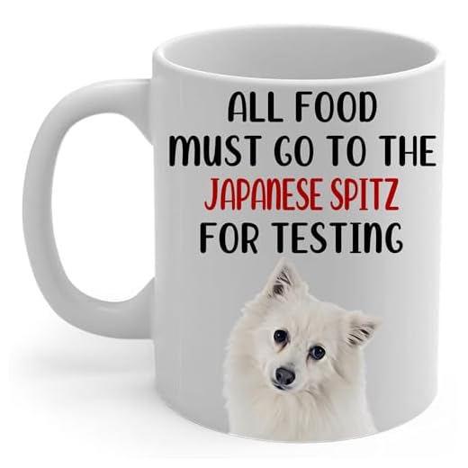 Young Japanese Spitz Mom Coffee Mug White 11Oz Funny Ceramic Cup Gifts For Women Pet Peeking Portrait Humorous Kitchen Quote Gifts for Japanese Spitz Dog Lovers