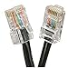 SF Cable 3ft Cat 6 Non-Booted Unshielded (UTP) Ethernet Network Cable, RJ45 Plug, 550Mhz Snagless Patch Cable, 24AWG 4pair Stranded Copper Wire - Black