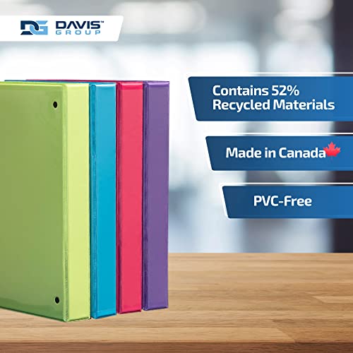 Image of Easyview 3-Ring Binder, 1 inch Round Rings, Fashion Colors, 4 Pack