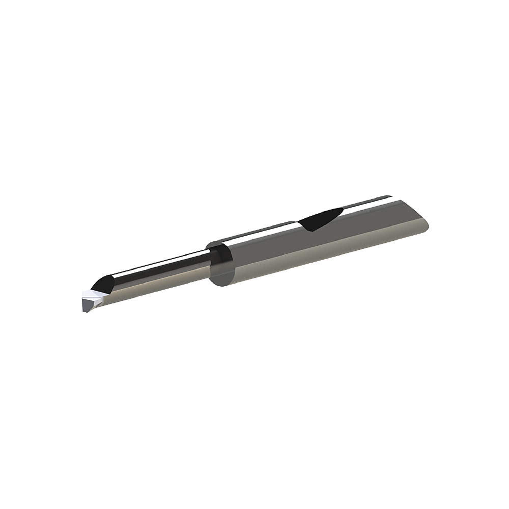 Micro 100 QBT-4602100X - Strumento di alesatura a cambio rapido con interruttore a rotella superiore, utensile in carburo solido, rivestito in AlTiN, diametro minimo del foro 0,460 "(11,7 mm), profondità massima del foro di 2,100" (53,3 mm) Proiezione 0,0