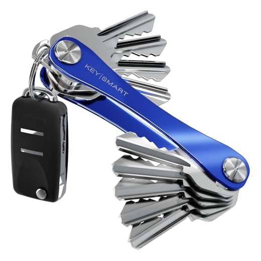KeySmart - Llavero y Organizador de Llaves Compacto (hasta 14 Llaves, Azul)