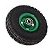 Baxnore 10 Inch Rubber Replacement Wheel, Inflatable Cart Wheel with 6204 Bearing, Heavy Duty 250KG Load for Garden Trolley, Wheelbarrow, and Industrial Carts