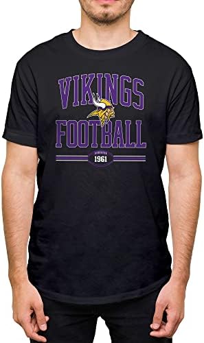 Hybrid Sports NFL - Minnesota Vikings - Football Arch - Men's and Women's Short Sleeve T-Shirt - Size 3 X-Large